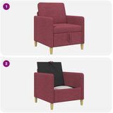 SOFA s pohranom Vinska crvena 72 x 78 x 87 cm Poliester | shoptok.hr