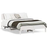 Maison Chic Posteljni okvir - Dvoposteljna postelja - Zakonska postelja brez vzmetnice bel 135x190 cm trdna borovina-J11283, (21765310) | Shoptok.si