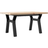 Furnova Klubska mizica X okvir 80x50x40,5 cm trdna borovina lito železo, (22056143) | Shoptok.si