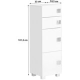 MID.YOU Spodnja Omarica Quadra, Bela | Shoptok.si