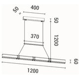  LED luster na sajli LUIS LED/21W/230V 3000K 45x120 cm | Eponuda.com