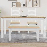 Furnova Jedilna miza Panama bela 160x80x75 cm trdna borovina, (21946465) | Shoptok.si