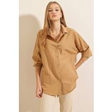Bigdart Plus Size Shirt - Brown - Regular fit Cene