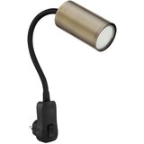 Globo 57911DPM - Zidno svetlo za utičnicu ROBBY 1xGU10/25W/230V crna/mesing | Eponuda.com