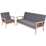 vidaXL 2-dijelna garnitura od tkanine tamnosiva | shoptok.hr