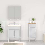  Set namještaja za kupaonicu 2 pcs Bijelo Čvrsto borovo drvo | shoptok.hr