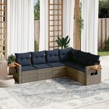 vidaXL 6-dijelni set vrtnih sofa od poliratana s jastucima sivi | shoptok.hr