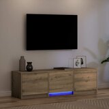 TV ormarić s LED rasvjetom s LED trakama Umjetnička hrastovina | shoptok.hr