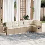 vidaXL 6-dijelni set vrtnih sofa s jastucima bež od poliratana | shoptok.hr