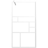 Pregrada za tuš 115 x 195 cm sa staklom ESG bijela | shoptok.hr