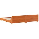  Okvir kreveta bez madraca voštano smeđi 200x200 cm od borovine | shoptok.hr