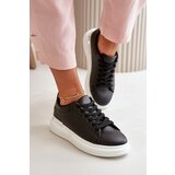 Boto Low Women's Sneakers On Platform Made Of Eco Leather Black Nevelena | Shoptok.si