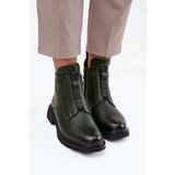 Boto Insulated Women's Boots with Zipper with Decorative Detail Dark Green Roselle | Shoptok.si