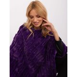 Wool Fashion Italia Poncho-AT-PN-2347.68-dark purple | Shoptok.si