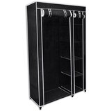 Furnova Zložljiva garderobna omara črne barve 110 x 45 x 175 cm, (21930375) | Shoptok.si