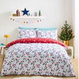 Catherine Lansfield Rdeča posteljnina za zakonsko posteljo iz mikrovlaken 200x200 cm Christmas Lights – | Shoptok.si
