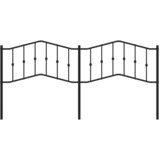  Metalno zamjensko uzglavlje crno 200 cm | shoptok.hr