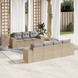 Maison Chic Seti vrtnega pohištva - Vrtna garnitura - Vrtni pohištvo set 8-delna z blazinami bež poli ratan, (21800824) | Shoptok.si