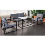 Beldano lounge garnitura messina, črna, siva, 4-Delni set | Shoptok.si