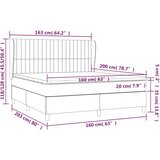  S oprugama i madracem tamnosivi 160x200 cm baršunasti | shoptok.hr