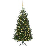  Umjetno božićno drvce LED sa setom kuglica zeleno 210 cm PVC/PE | shoptok.hr