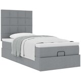  Otomanski krevet s madracem svijetlosivi 90x200 cm tkanine | shoptok.hr