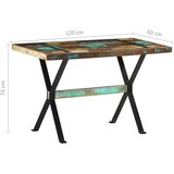  Blagovaonski stol 120 x 60 x 76 cm od masivnog obnovljenog drva - 120 x 60 x 76 cm masivno obnovljeno drvo | shoptok.hr