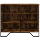 vidaXL Komoda dimljeni hrast 91x35,5x74,5 cm inženirski les | Shoptok.si