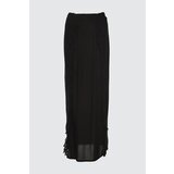 Trendyol Black Slit Rustic Woven Skirt Cijene