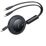 Baseus 3-V-1 TULJNI KABEL USB-C NA 2XUSB-C 100W 1,2 M ZA HITRO POLNJENJE, (5000259867) | Shoptok.si
