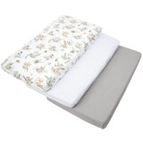 Medi Partners Set of 3 pcs. Fitted Sheet 60x120 cm 100% Cotton Baby Bed Linen Mattress Cene