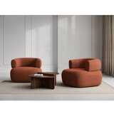 Micadoni Home Opečnato oranžen fotelj iz tkanine bouclé Jenny – | Shoptok.si