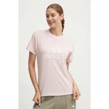 Adidas Kratka majica ženska, roza barva, IW7720