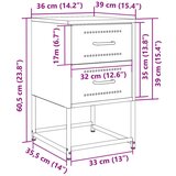 vidaXL Noćni ormarići 2 kom crni 36 x 39 x 60,5 cm čelični | shoptok.hr