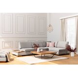  Ugaona garnitura Tulip Corner Right With Pouf Light Grey Cene