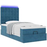 vidaXL Okvir kreveta s madracima tamnoplavi 100x200cm baršunasti | shoptok.hr