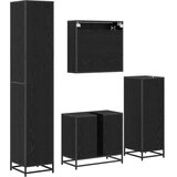  Set namještaja za kupaonicu 4 kom. Crni hrast 65 x 33 x 60 cm | shoptok.hr