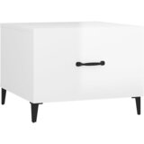  Stolić za kavu s metalnim nogama 2 kom sjajni bijeli 50x50x40cm | Eponuda.com