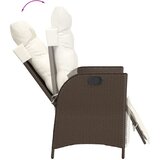 3-dijelni bistro set s jastucima smeđi od poliratana | shoptok.hr