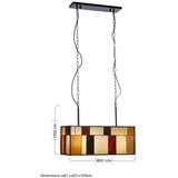 Premier Housewares Kovinska viseča svetilka s steklenim senčilom Waldorf – | Shoptok.si