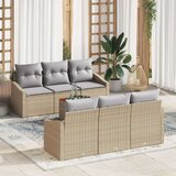  Set od 7 komada vrtnih sofa s jastučićima bež poli ratan akacija Cijene
