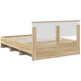  Krevetna konstrukcija s uzglavljem Sonoma hrast 150 x 200 cm | shoptok.hr