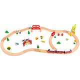 ECO TOYS EcoToys drvene tračnice s vlakićem na baterije i dodacima 53 kom. | shoptok.hr