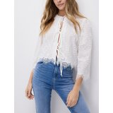 Reserved Bluza s izvezenim uzorkom - krem | shoptok.hr