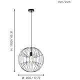 Eglo Okinzuri visilica/1, e27, prečnik 450, nikl crna | Eponuda.com