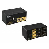  Dp kvm usb svič CKL-623DP 2-portni displayport sa kablovima, triple monitor, 4K x 2K @60Hz 4:4:4, izlaz za audio i mikrofon, 2 x USB2.0 hub, svič mode: hotkey, mouse, wired remote, push button, auto scan Cene