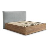 Bobochic Paris Svijetlo sivi podstavljeni tapecirani/od iverice bračni krevet s prostorom za odlaganje s podnicom 160x200 cm Charlie – | shoptok.hr