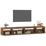 TV ormarić s LED svjetlima boja dimljenog hrasta 270x35x40 cm | shoptok.hr