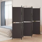 vidaXL Sobna pregrada s 5 panela smeđa 250x180 cm od tkanine | shoptok.hr