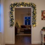  Božićni vijenci Zelena i bijela 270 cm PVC 50 LED lampica | shoptok.hr